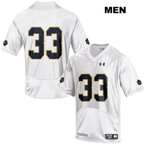 Notre Dame Fighting Irish Men's Keenan Sweeney #33 White Under Armour No Name Authentic Stitched College NCAA Football Jersey ACN4599DV